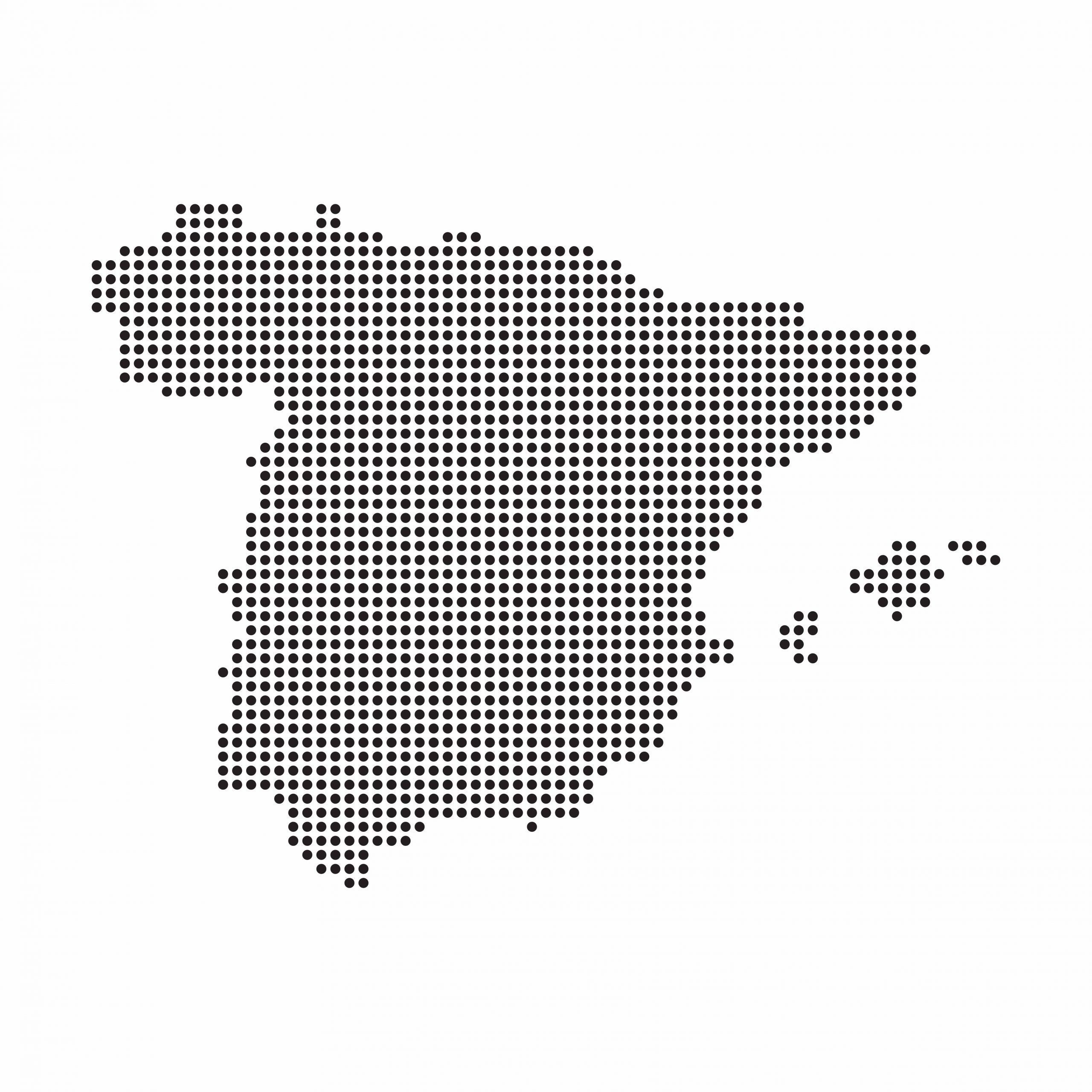 Imagen mapa de España pixelado