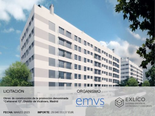 Obras de construcción de la promoción denominada “Cañaveral 13”, Distrito de Vicálvaro, Madrid