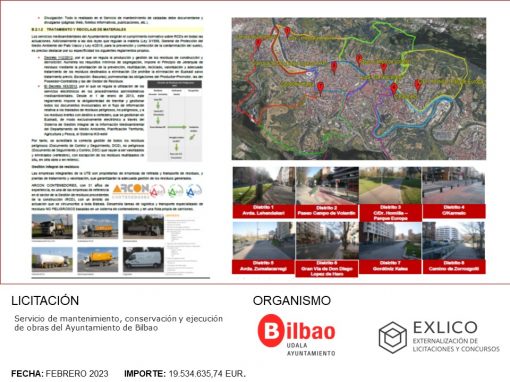 Servicio de mantenimiento, conservación y ejecución de obras del Ayuntamiento de Bilbao