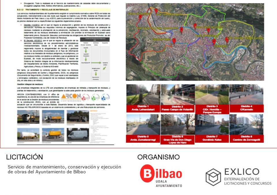 Servicio de mantenimiento, conservación y ejecución de obras del Ayuntamiento de Bilbao