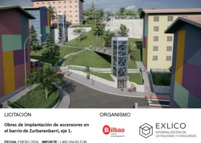 📒ULTIMAS PRESENTACIONES 2024 📒Obras de implantación de ascensores en el barrio de Zurbaranbarri, eje 1.